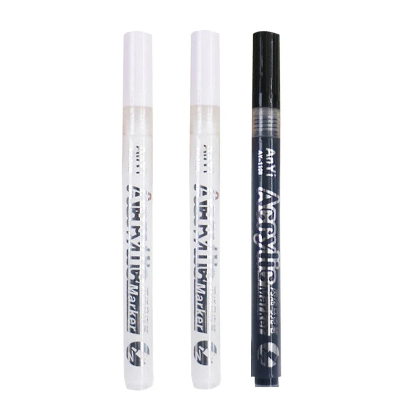 Acrylic Markers Paint Pen Set Extra Fine Tip Art Markers 3Pcs