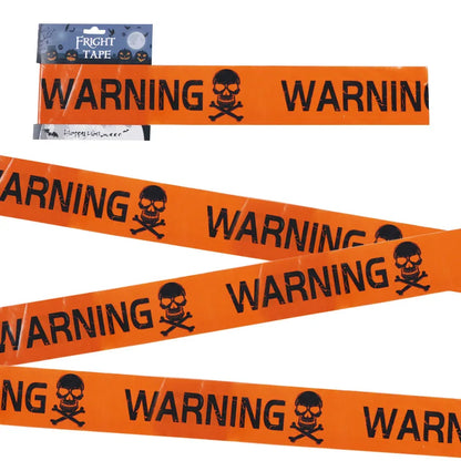 Halloween Warning Tape Plastic Skull Caution Line