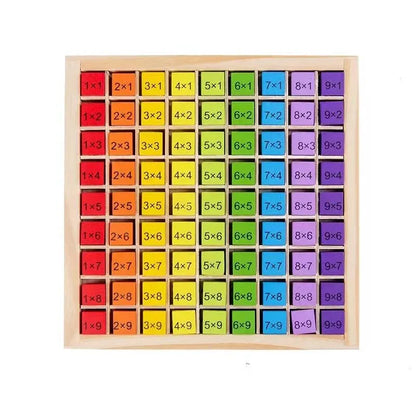 Wooden Multiplication Board Game Montessori Math Toy