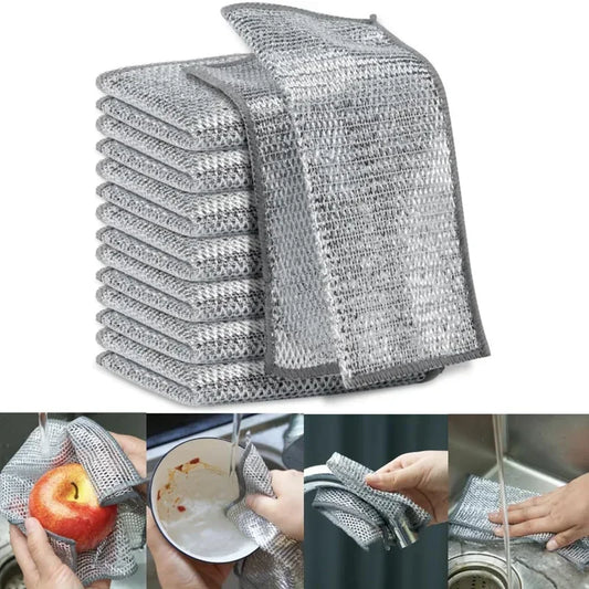 Wire Dishcloth Rags For Kitchen Scrubber Metal Steel