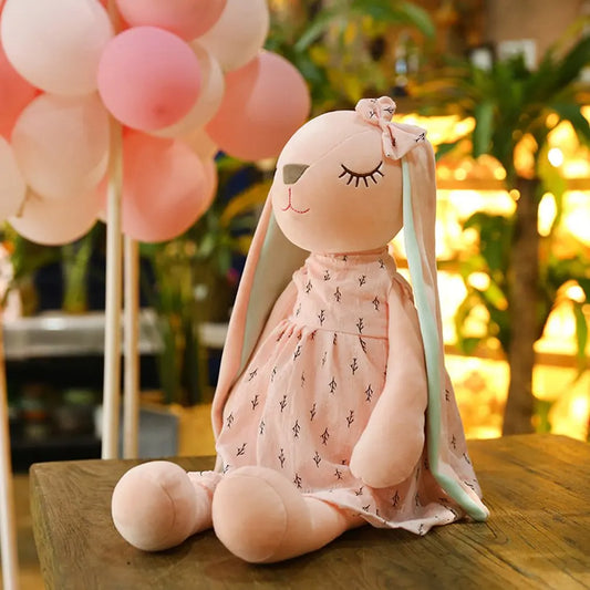 Cute Bunny Soothing Plush Doll Soft Sleeping Toy 35cm
