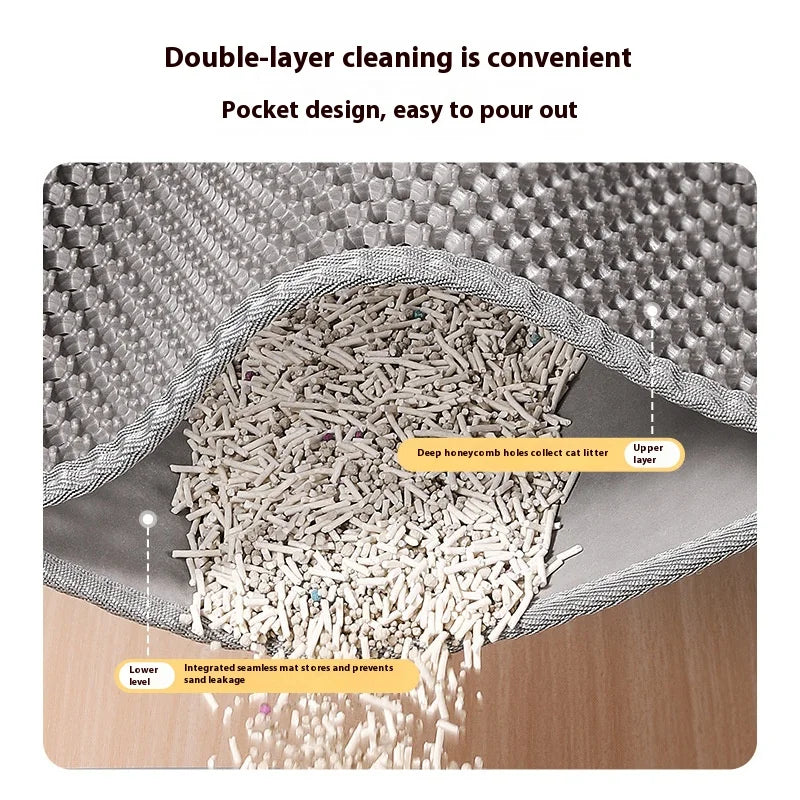 Cat Litter Mat 2 Layer Design Waterproof Pet Base