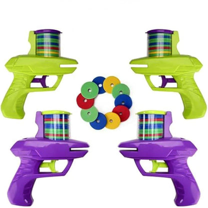 Foam Disc Launcher Gun Toy Flying Disc Shooting Set