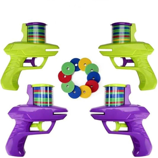 Foam Disc Launcher Gun Toy Flying Disc Shooting Set