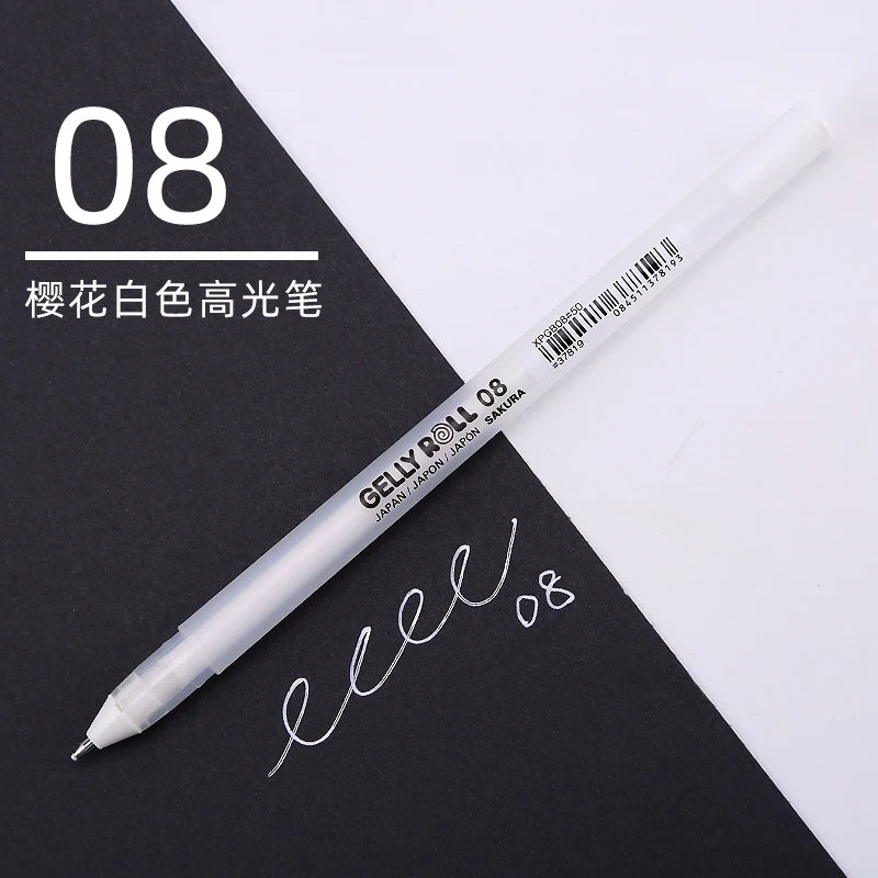 White Gel Pens For Art Opaque Highlight Markers Fine Medium Bold