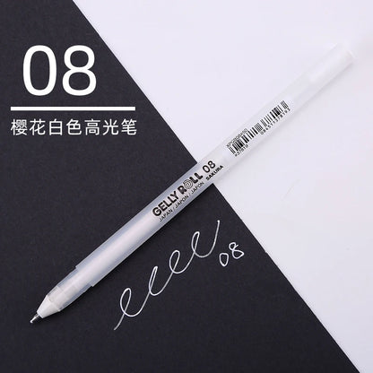 White Gel Pens For Art Opaque Highlight Markers Fine Medium Bold