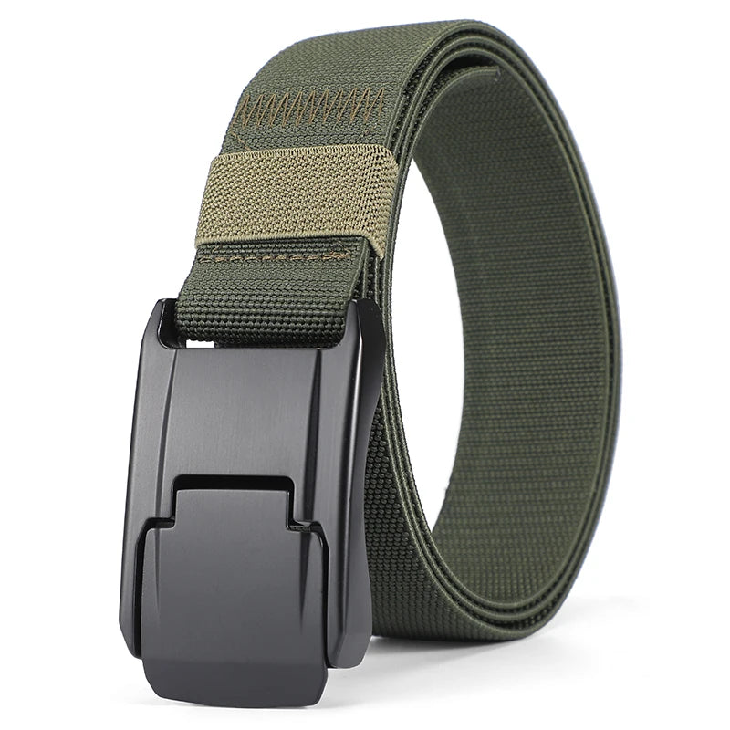 New Stretch Belt For Men and Women Quick Release Buckle Strong Real Nylon Unisex Elastic Belt Overalls Work Belt