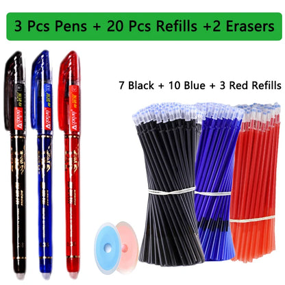 25 Pcs/set Kawaii Erasable pens Gel Pen sketch Writing Stationery for Notebook school supplies pen cute kids pens pencil