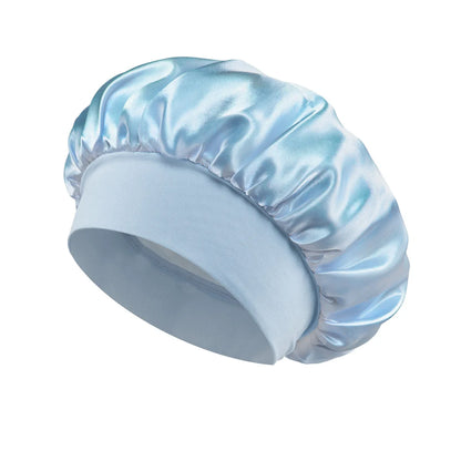 Silk Satin Hair Bonnet Night Sleep Shower Cap Large Wrap