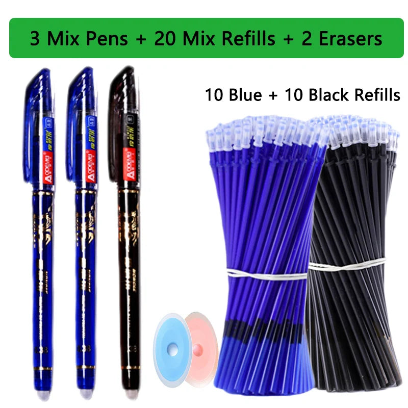 25 Pcs/set Kawaii Erasable pens Gel Pen sketch Writing Stationery for Notebook school supplies pen cute kids pens pencil