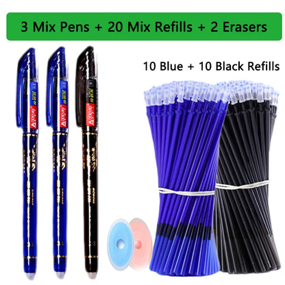 25 Pcs/set Kawaii Erasable pens Gel Pen sketch Writing Stationery for Notebook school supplies pen cute kids pens pencil