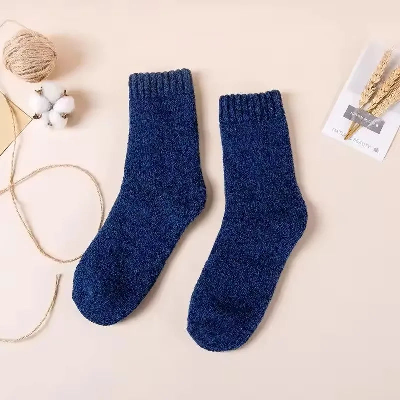Winter Thick Warm Cashmere Socks Men Retro Snow