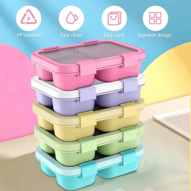 Leakproof Silicone Bento Lunch Box Stackable Food Storage Container