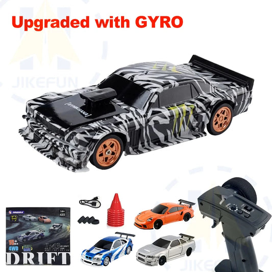 1:43 Gyro RC Drift Car 4WD Radio Control Mini Model