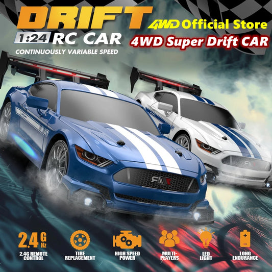 4WD RC Drift Car 1:24 Scale Remote Control Racing