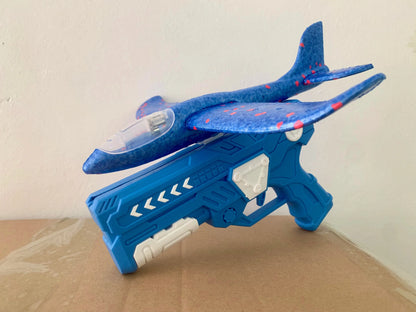 Foam Catapult Plane Launcher Toy Glowing Flying Aircraft