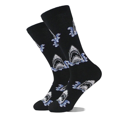 Novelty Dinosaur Crew Skateboard Socks Funny Men