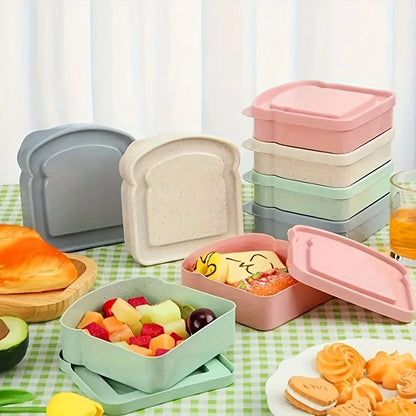 1/3pcs Reusable Bento Sandwich Box Set with Lid Microwave Safe Stackable Container for School Outdoor Picnic Kitchen Organizer