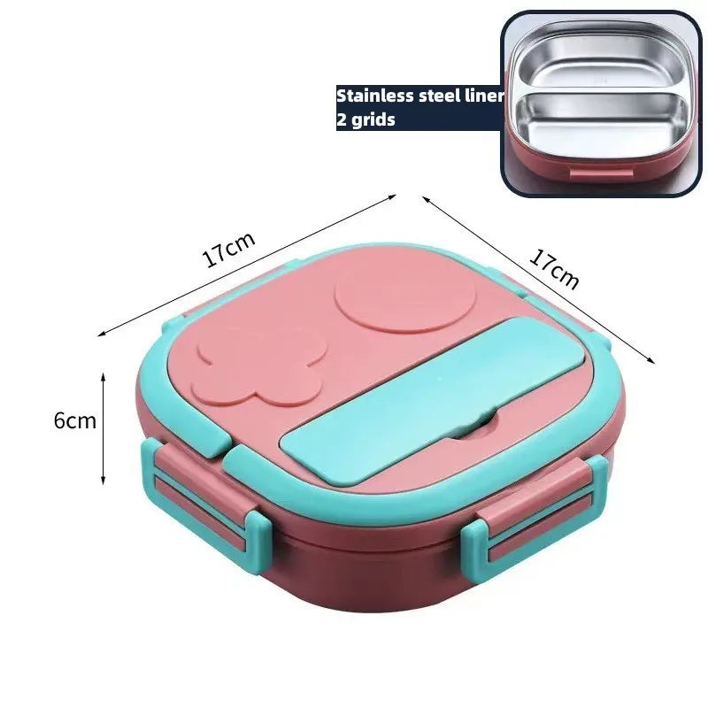 304 Portable Stainless Steel Lunch Box Microwavable Bento Container