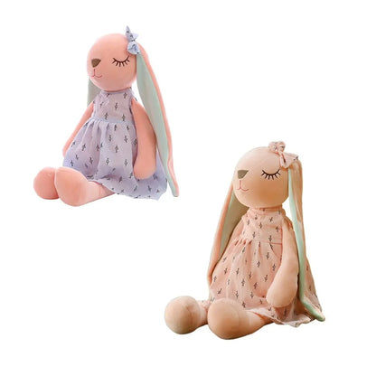 Cute Bunny Soothing Plush Doll Soft Sleeping Toy 35cm