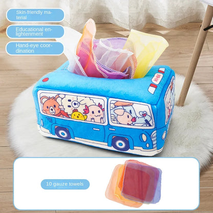 Baby Montessori Magic Tissue Box Sensory Crinkle Toy