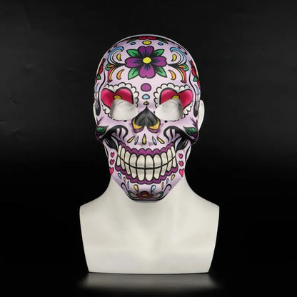 2023 Masks Mexican Day of The Dead Skull Mask Cosplay Halloween Skeletons Print Masks Dress Up Purim Party Costume Prop