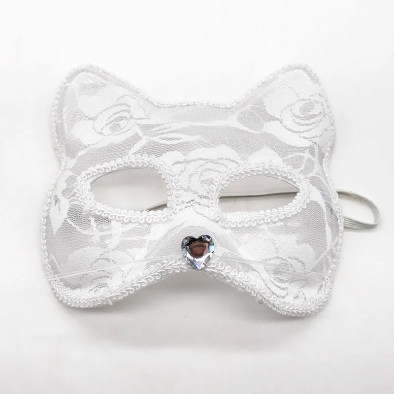 Sexy Lace Cat Masquerade Mask Women Halloween Party Prop