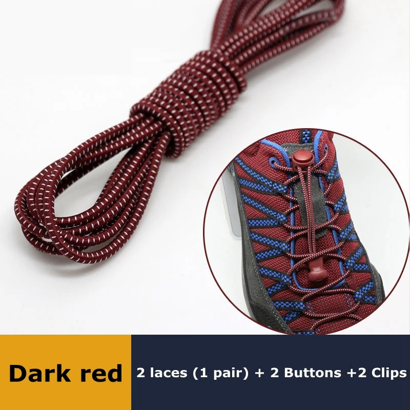 Elastic No Tie Shoe Laces Stretching Lock Lazy Shoestrings