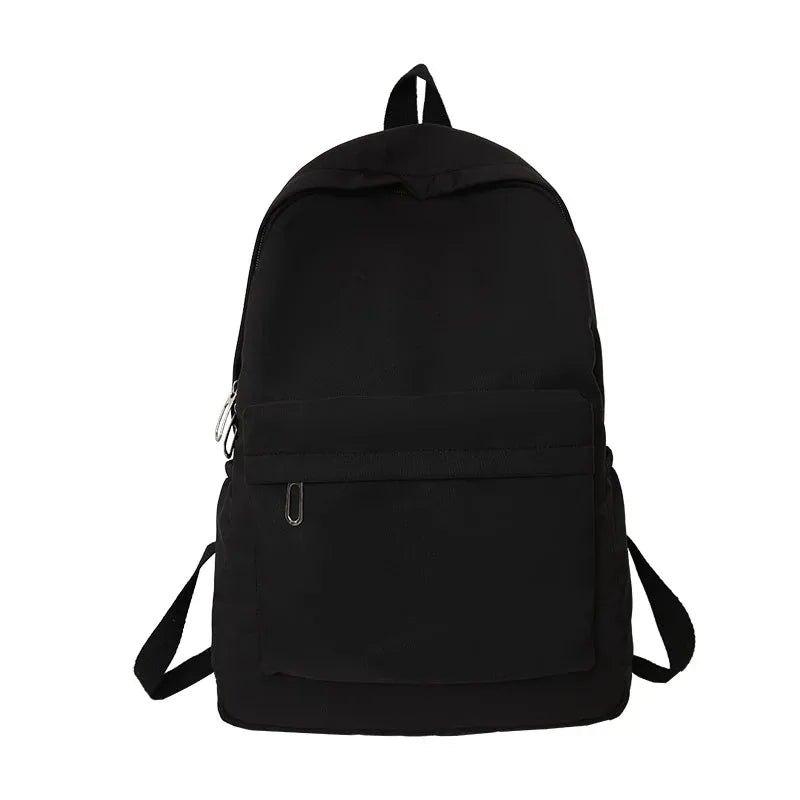 Simple Solid Color Lightweight Backpack Multifunctional Casual Bag for High School Students Perfect for School Travel Daily Use