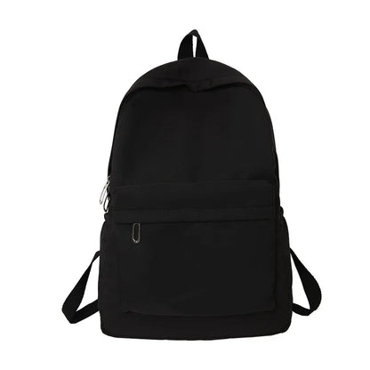 Simple Solid Color Lightweight Backpack Multifunctional Casual Bag for High School Students Perfect for School Travel Daily Use