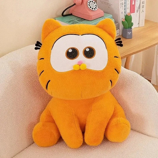 Cartoon Cat Stuffed Plush Doll Orange Cat Plushie Toy