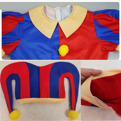 Circus Jester Cosplay Costume Anime Carnival Outfit