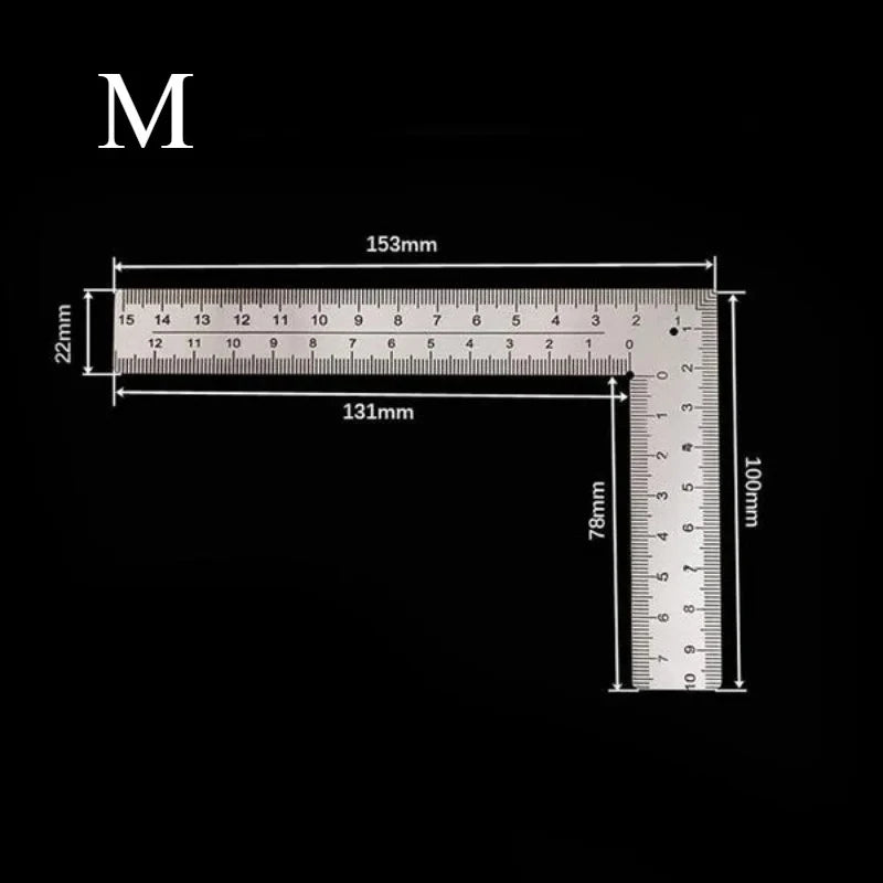 Metal Ruler Stainless Steel L Square Measuring Layout Tool