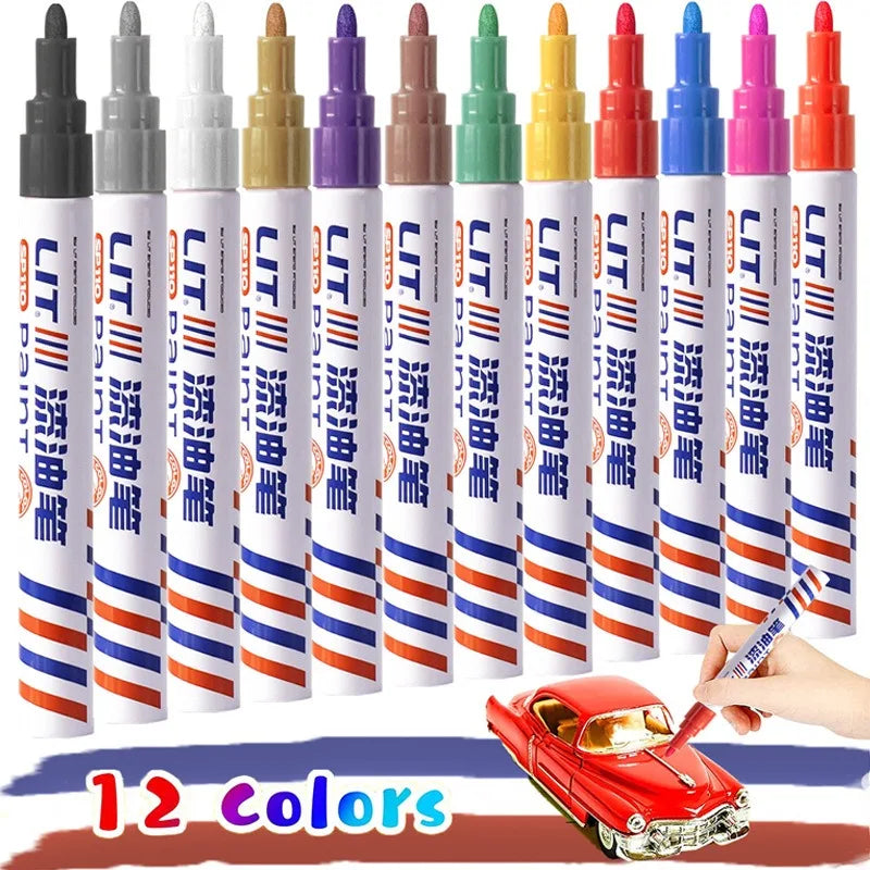 Waterproof Permanent Paint Marker Set 3mm Oil Based Pens