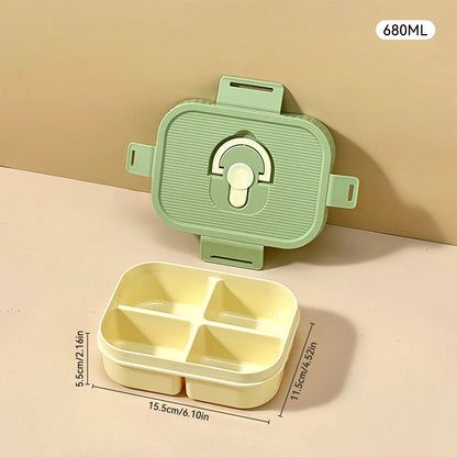 WORTHBUY Portable Plastic Lunch Box With Compartment Microwave Safe Fruit Salad Lunch Container Kid Student Leak-proof Bento Box