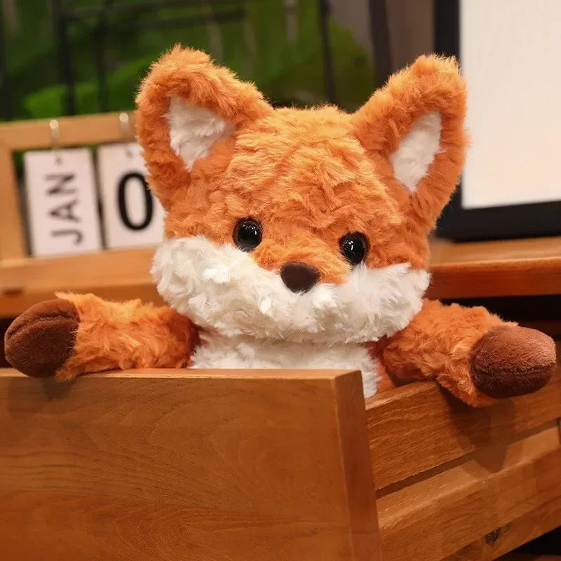 Fluffy Fox Plush Toy Soft Orange Fox Doll