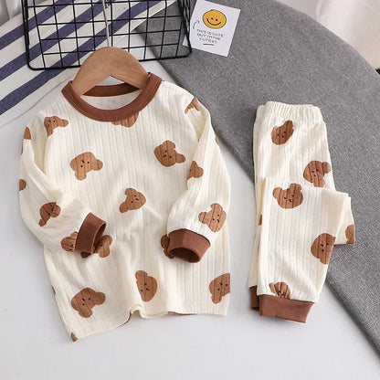 Child Pajam Baby Clothes Loungewear Long Sleeve Set
