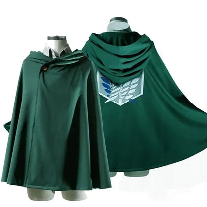 Anime Attack Cloak Shingeki No Kyojin Scouting Legion Cosplay Costume Cos Green Cape Mens Clothes Cosplay Costume Women
