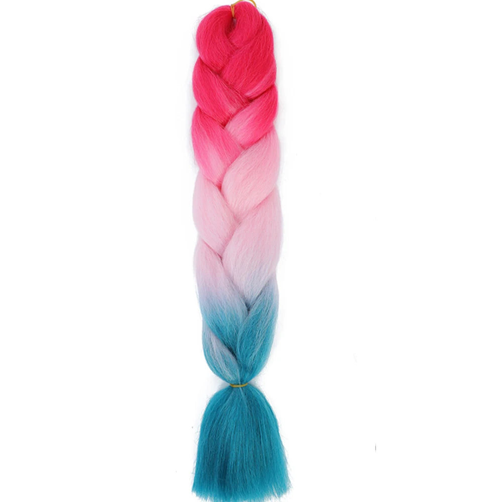 24 Inch Jumbo Braiding Hair Synthetic Afro Ombre Extensions