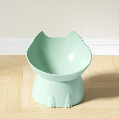 Elevated Cat Bowl Anti Tip Plastic Raised Pet Feeding
