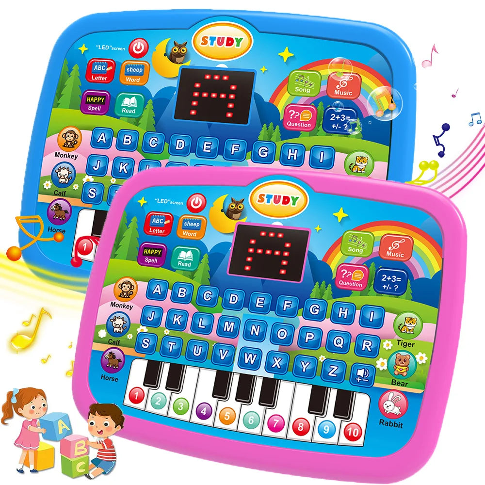 Kids Educational Tablet Toy Literacy Math Electronic Keyboard