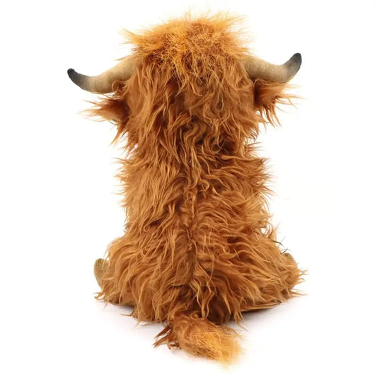 Simulation Highland Cow Plush Toy Stuffed Animal Doll