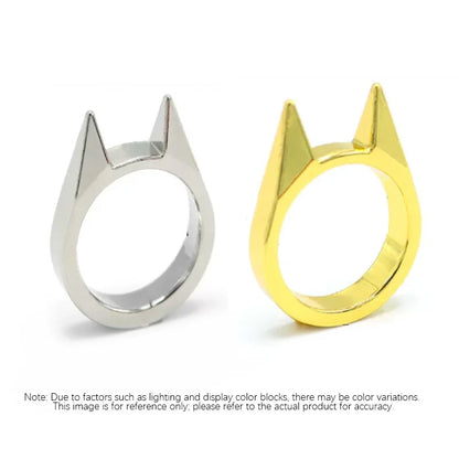Self-defense cat ear ring window breaker women's anti-wolf men's single finger buckle carry defense spikes finger tiger .
