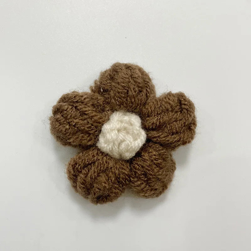 Hand Knitted Fabric Flowers DIY Sewing Craft Appliques