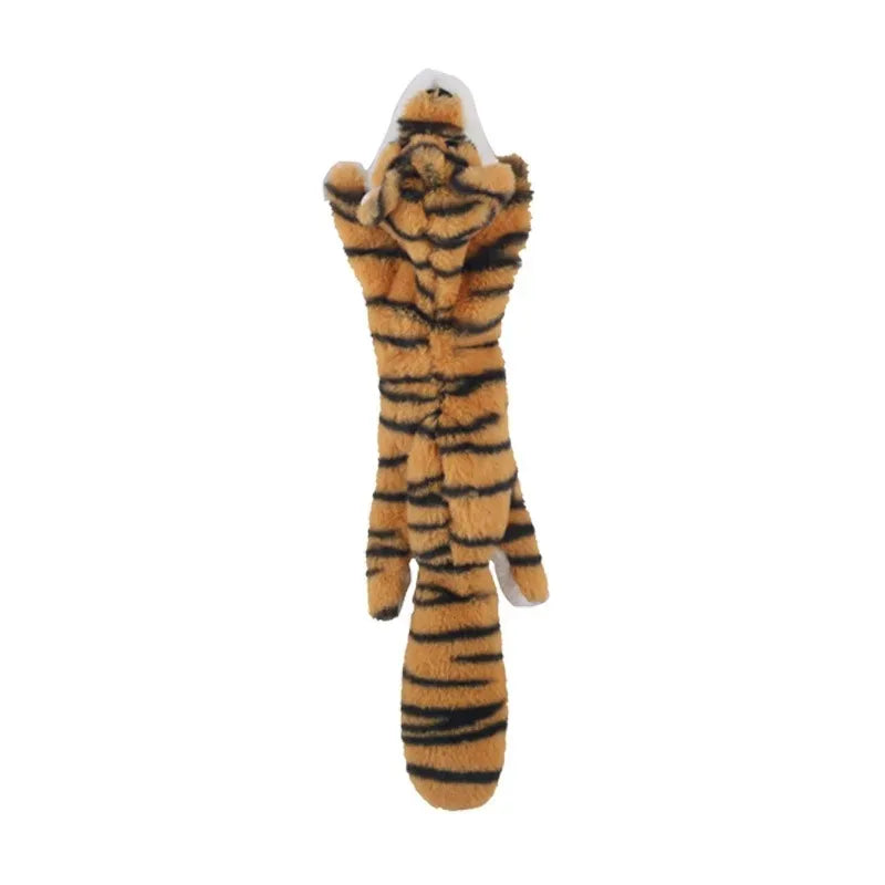 No Stuffing Plush Dog Toy Durable Squeaky Crinkle Animal