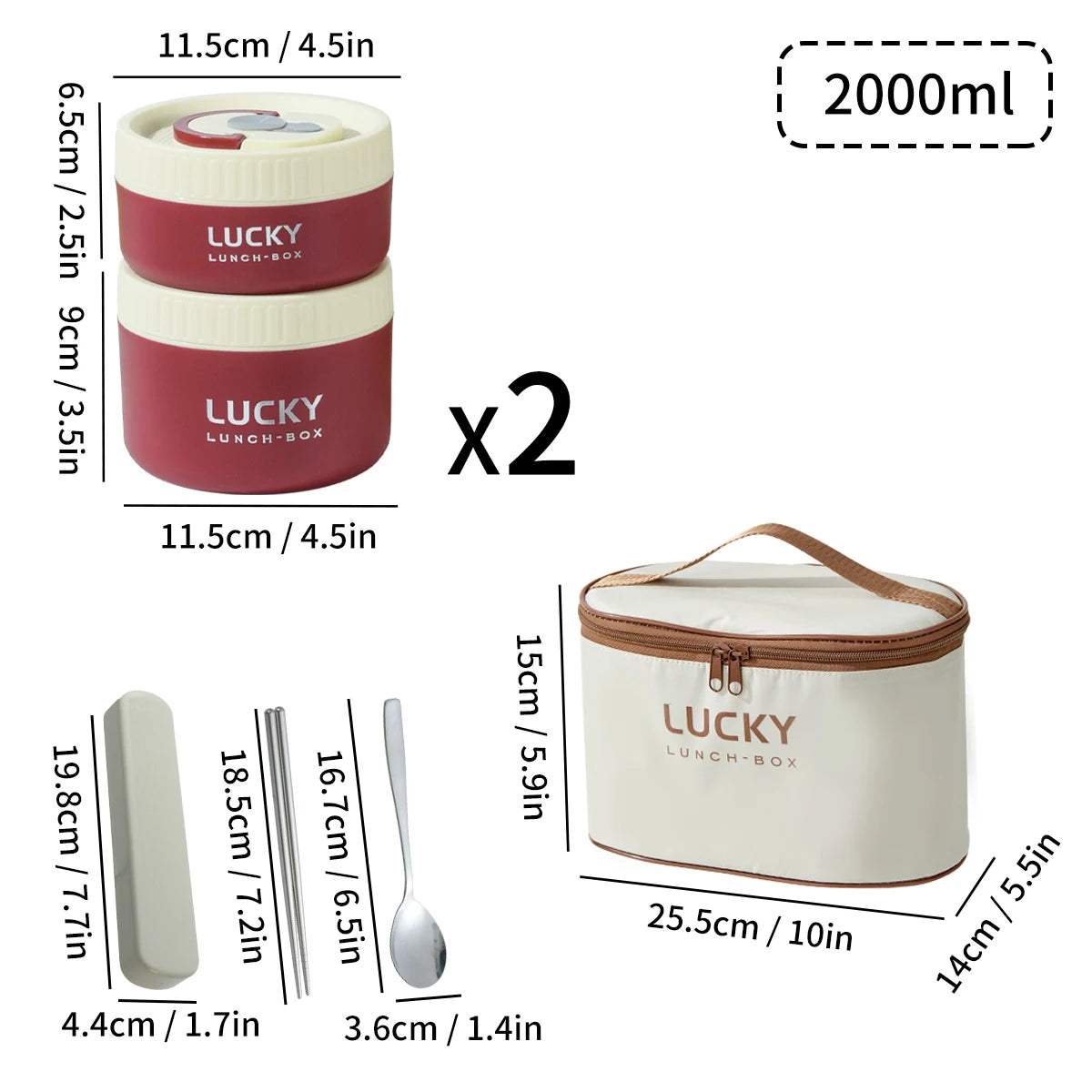 WORTHBUY 304 Stainless Steel Keep Warm Lunch Box For Student Kids Leak-proof Round Insulated Food Jar For Cold And Hot Food