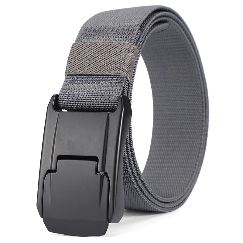 New Stretch Belt For Men and Women Quick Release Buckle Strong Real Nylon Unisex Elastic Belt Overalls Work Belt
