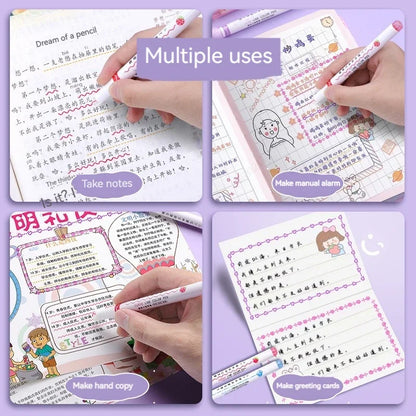 Flower Line Curve Liner Highlighter Set Roller Tip Markers 6Pcs