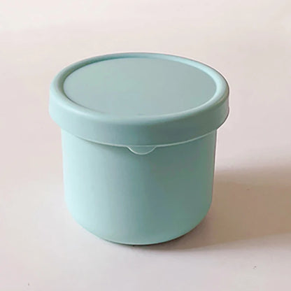 250ML Lunch Box For Kids Salad Dressing Container Non-stick Silicone Lunch Box With Lid Reusable Bento Box Ice Cube Mold