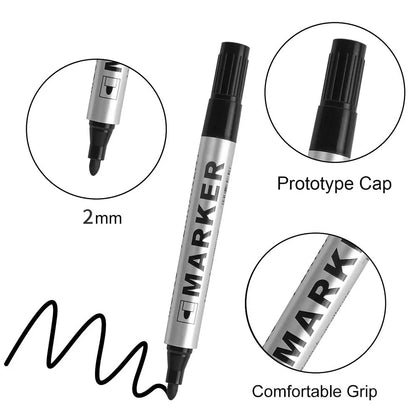 Waterproof Permanent Paint Marker Pen Black Oily Tyre Marker